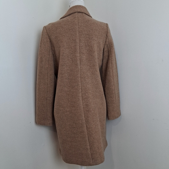 J Crew Daphne Topcoat in Italian Boiled Wool In Camel Size 6P - Picture 4 of 9